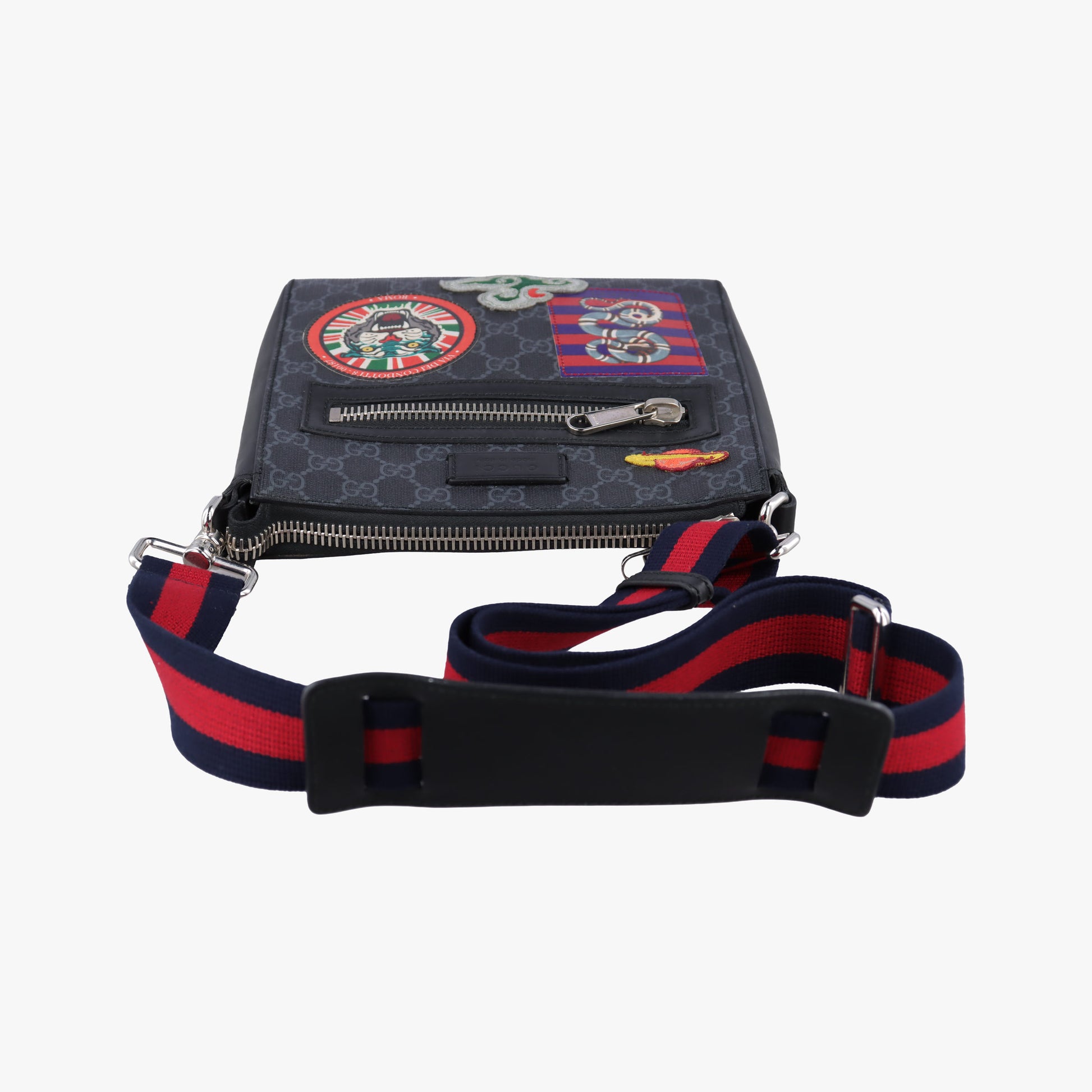 GG Supreme Courrier Messenger Black×Multicolour PVC coated canvas×Leather 547751 C026861426GGスプリーム クーリエ メッセンジャー ブラック×マルチカラー PVCコーティングキャンバス×レザー 547751 C026861426