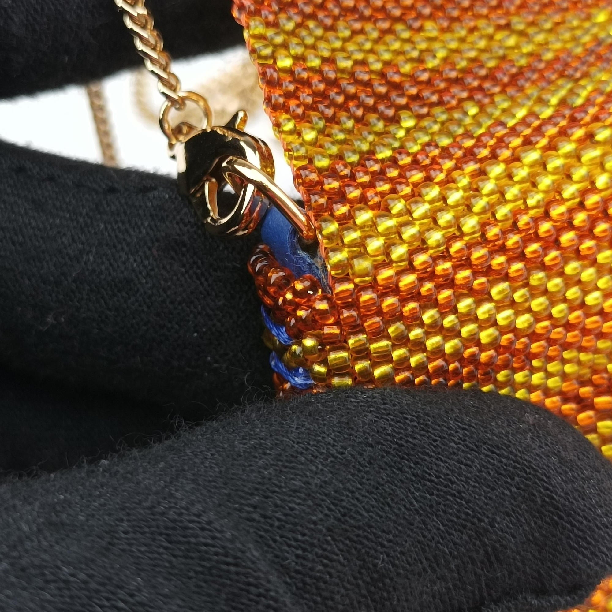 AirPods case Mini Pico Baguette Orange Beaded AirPodsケース ミニ ピコ バゲット オレンジ ビーズ 