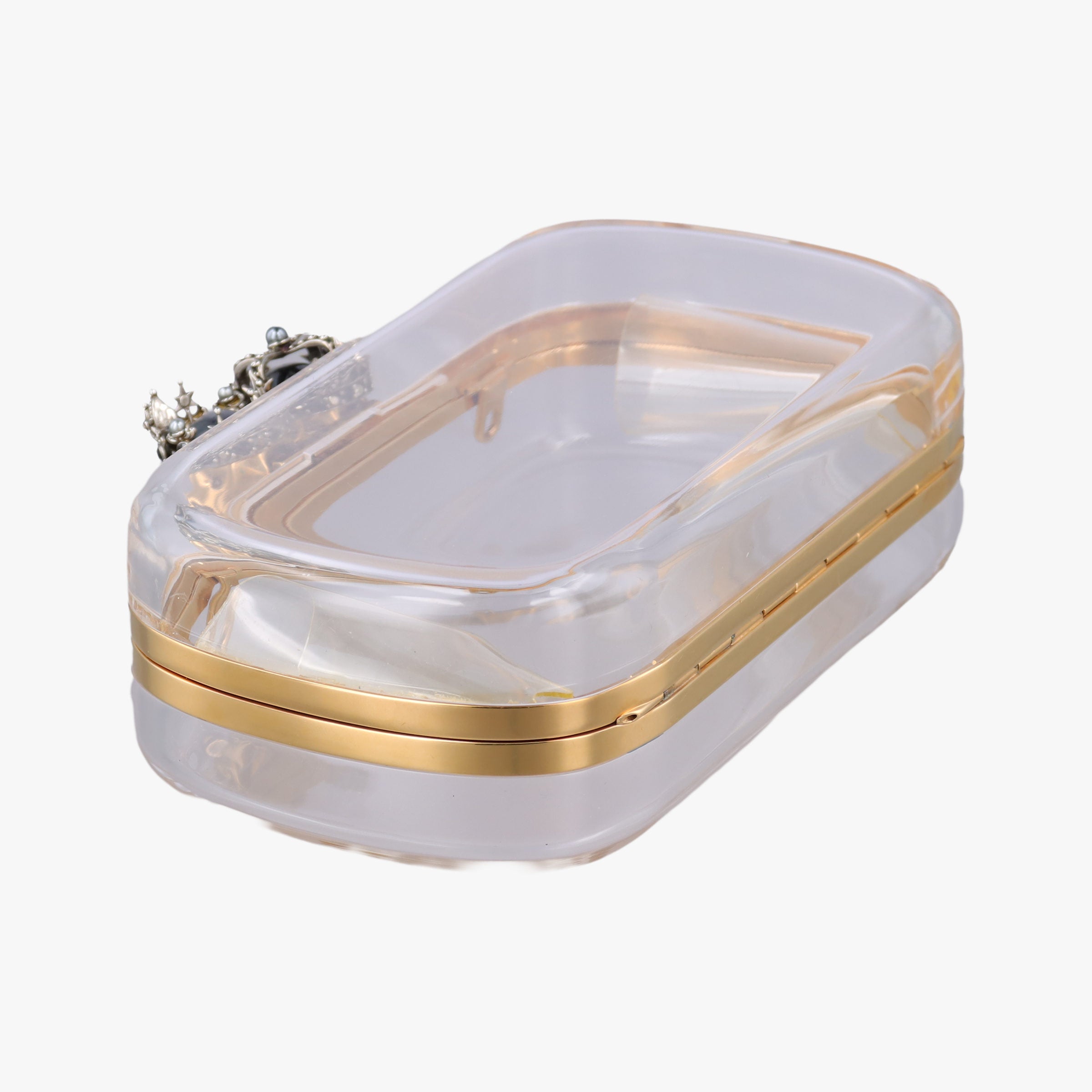 King and Queen ClutchTransparentPlexiglassキング＆クイーン クラッチトランスペアレントプレキシグラス