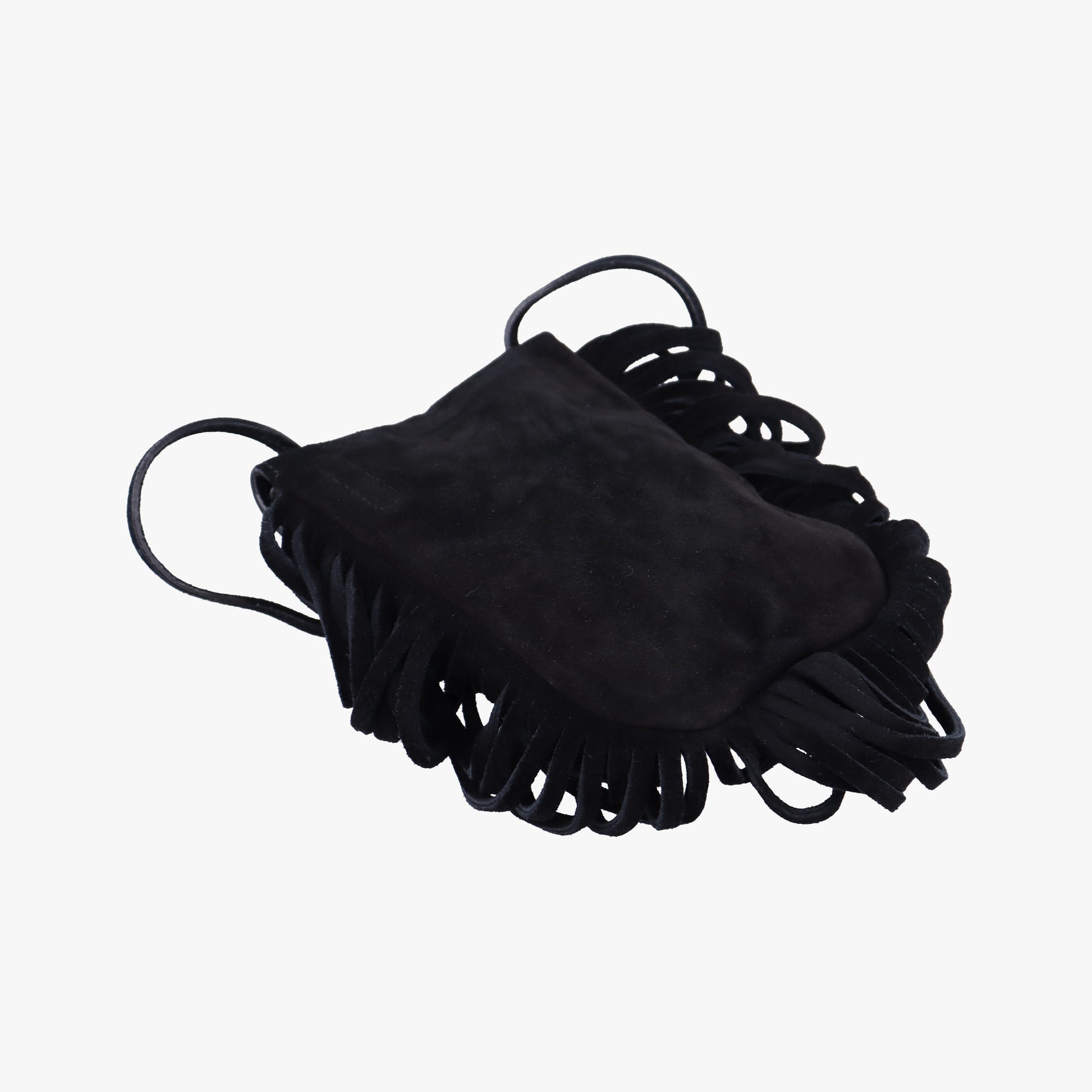 fringe Black Suede 425145 GUE425145.0116フリンジ ブラック スエード 425145 GUE425145.0116