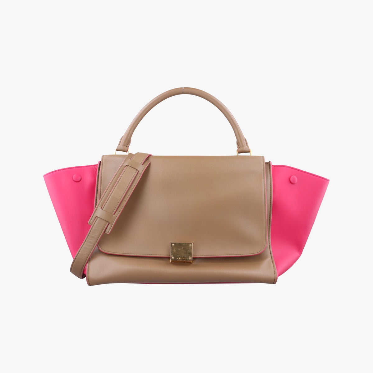 Trapeze Small Beige×rose Leather W-GM-0174トラペーズスモール ベージュ×ローズ レザー W-GM-0174