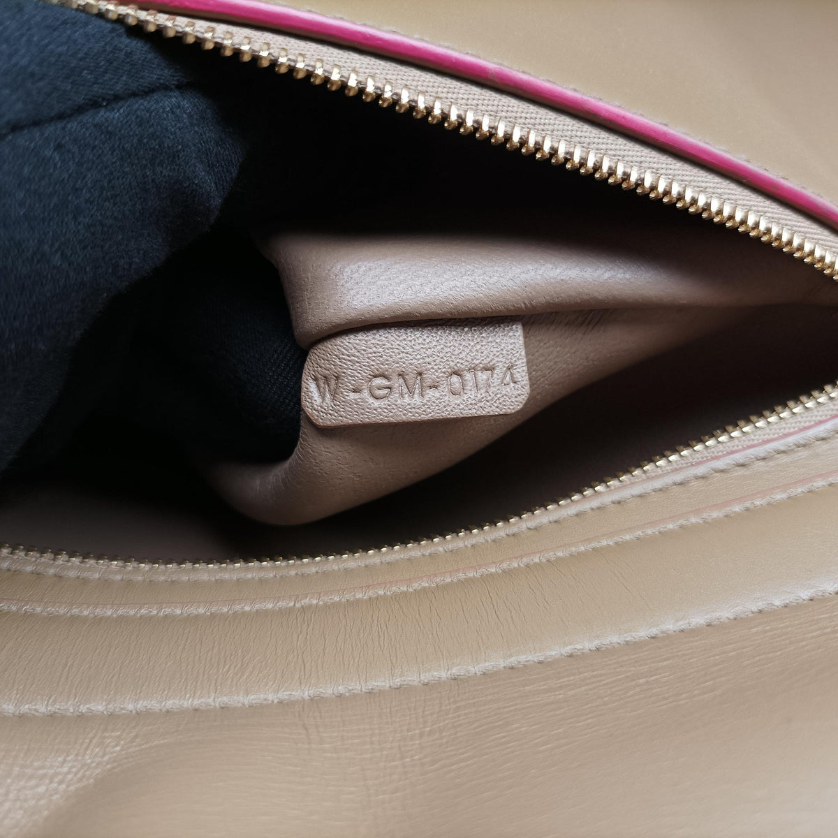Trapeze Small Beige×rose Leather W-GM-0174トラペーズスモール ベージュ×ローズ レザー W-GM-0174
