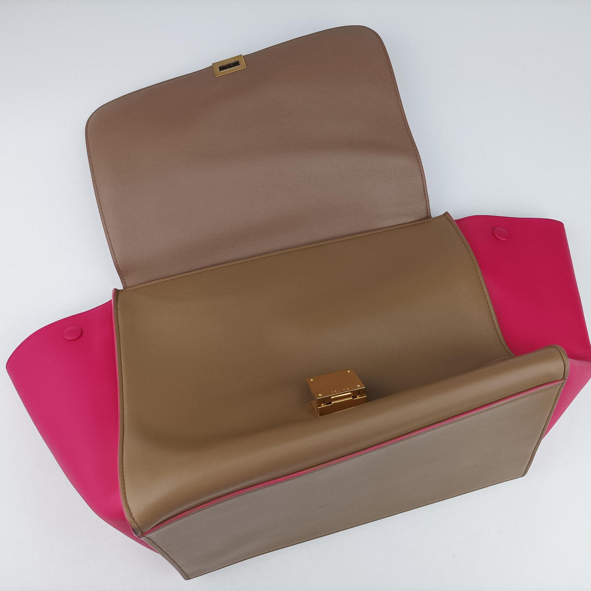 Trapeze Small Beige×rose Leather W-GM-0174トラペーズスモール ベージュ×ローズ レザー W-GM-0174