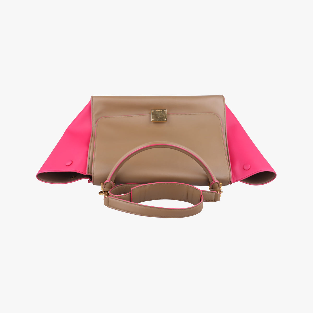 Trapeze Small Beige×rose Leather W-GM-0174トラペーズスモール ベージュ×ローズ レザー W-GM-0174