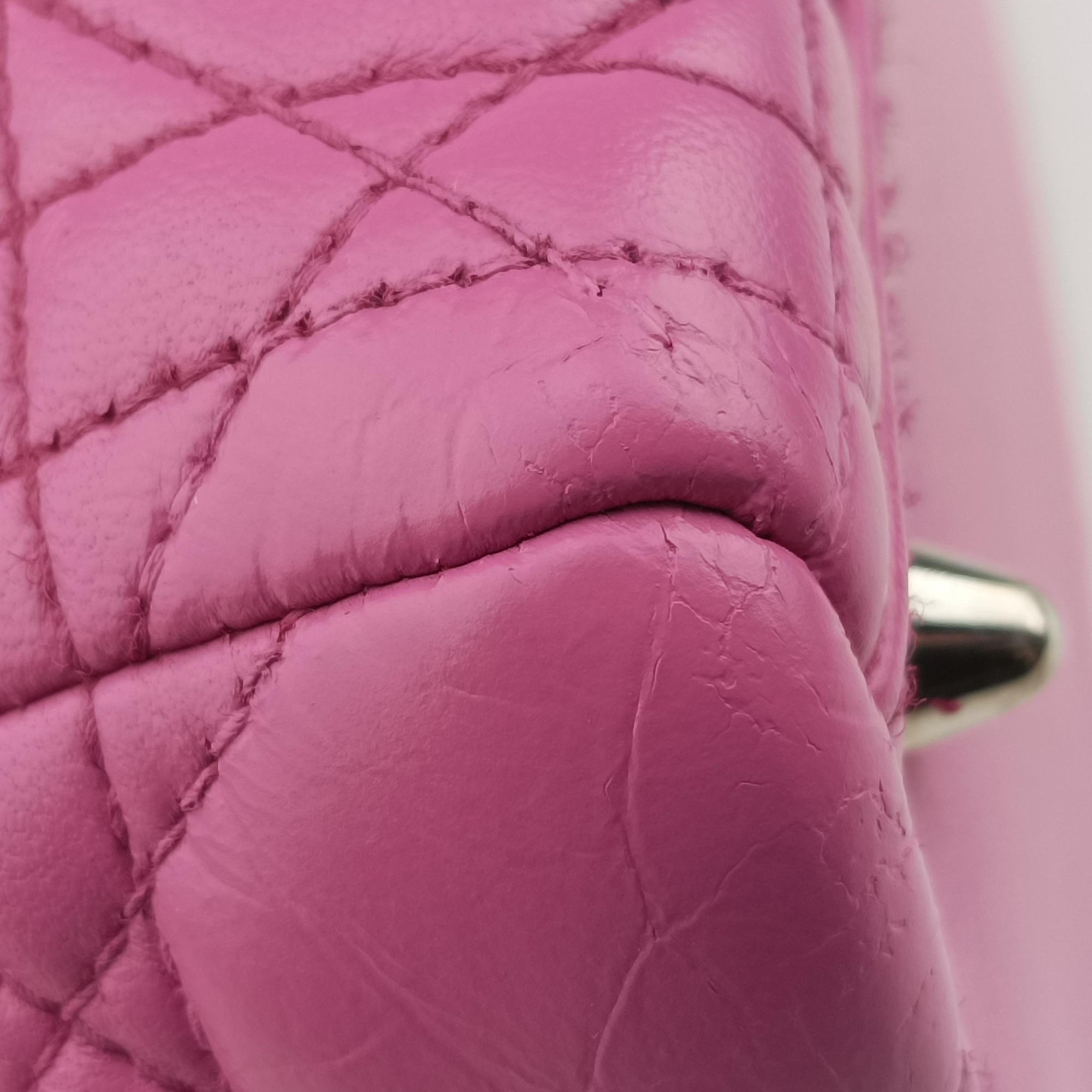 Pre-owned Christian Dior Lady Dior Pink lambskin  shoulderbag | stylenewstar