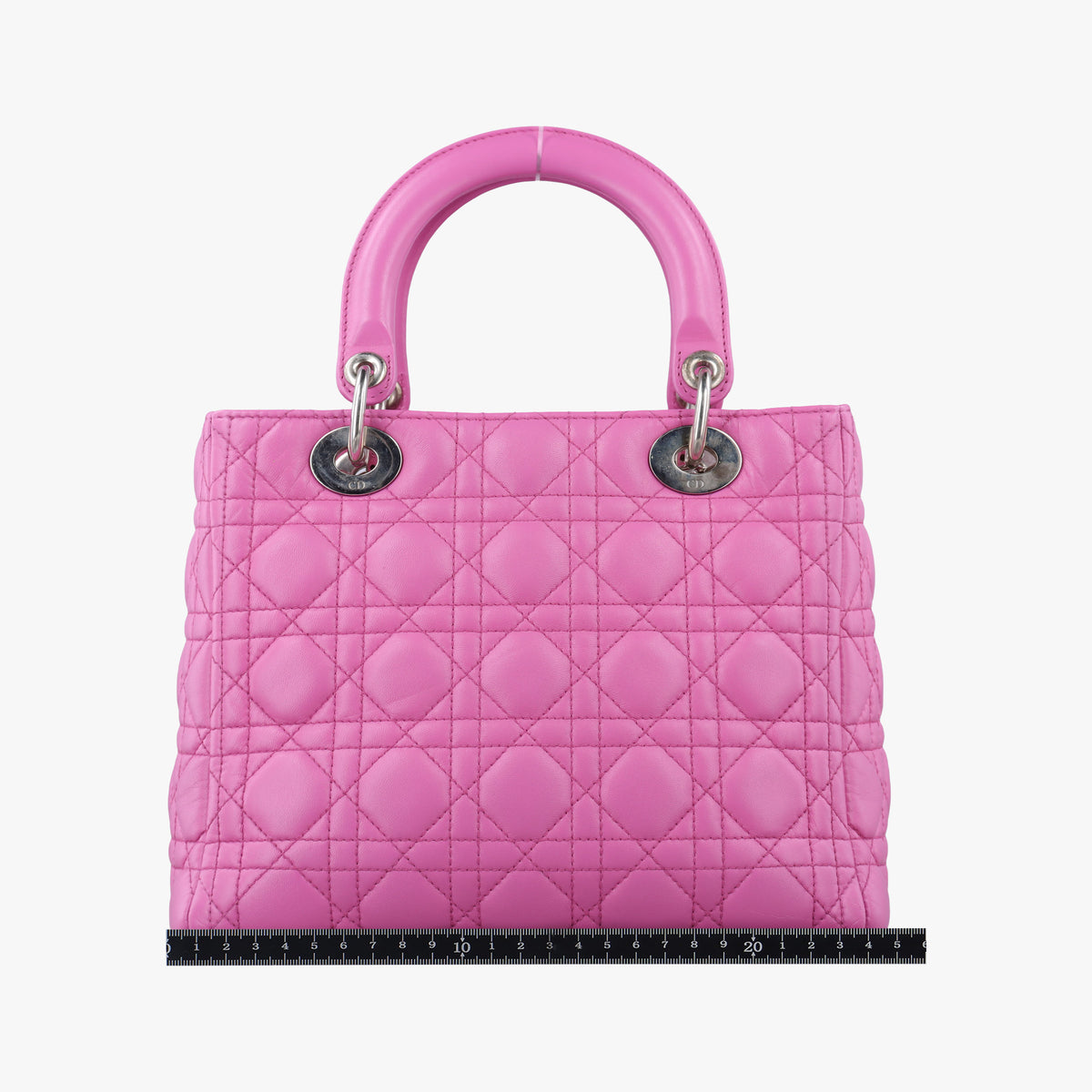 Pre-owned Christian Dior Lady Dior Pink lambskin  shoulderbag | stylenewstar