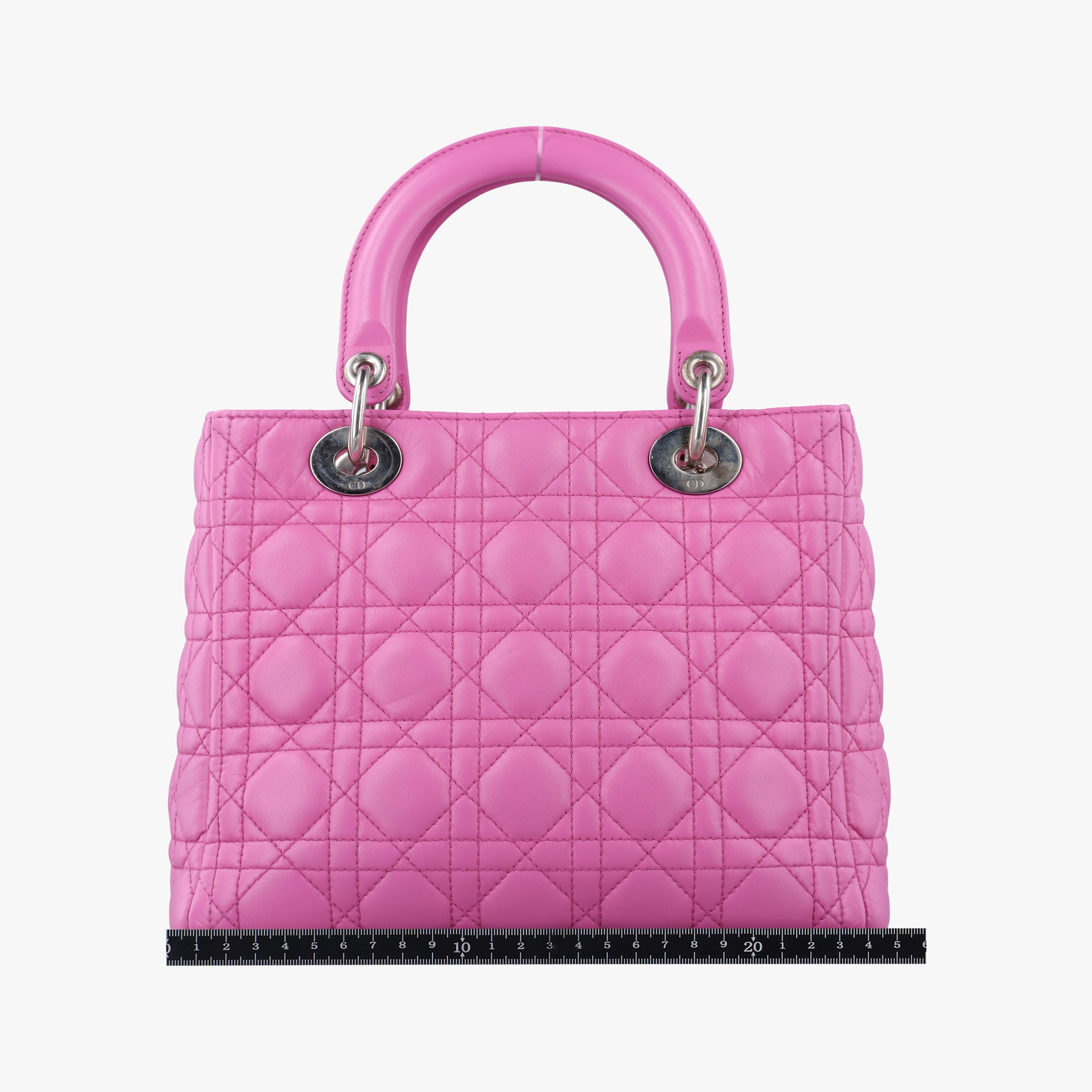 Pre-owned Christian Dior Lady Dior Pink lambskin  shoulderbag | stylenewstar