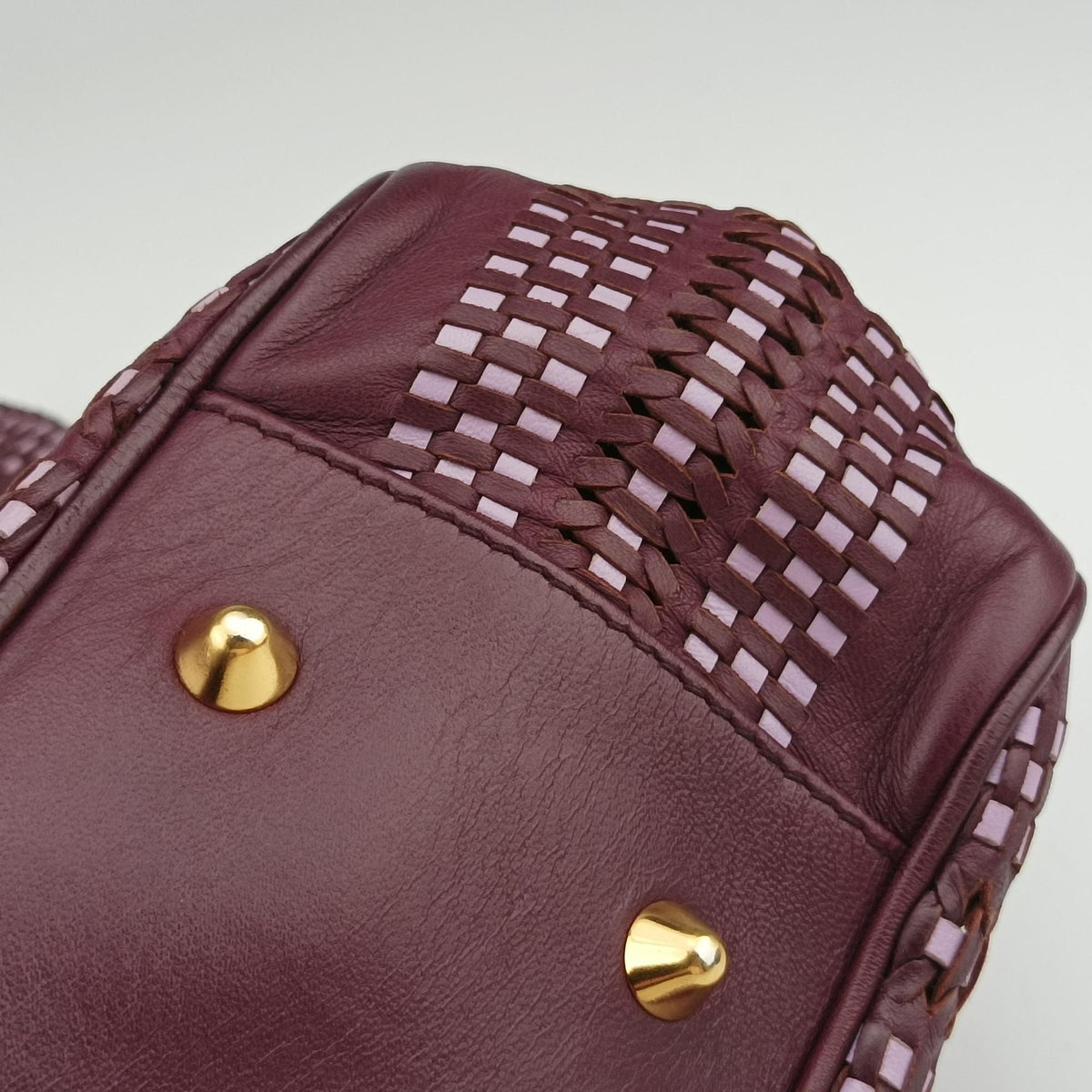 Pre-owned Christian Dior Soft Lady Dior Tote Purple Leather  handbag | stylenewstar