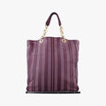 Pre-owned Christian Dior Soft Lady Dior Tote Purple Leather  handbag | stylenewstar