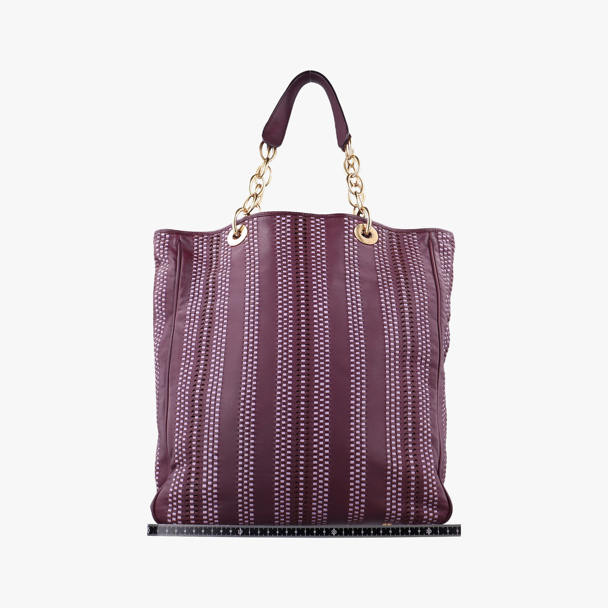 Pre-owned Christian Dior Soft Lady Dior Tote Purple Leather  handbag | stylenewstar