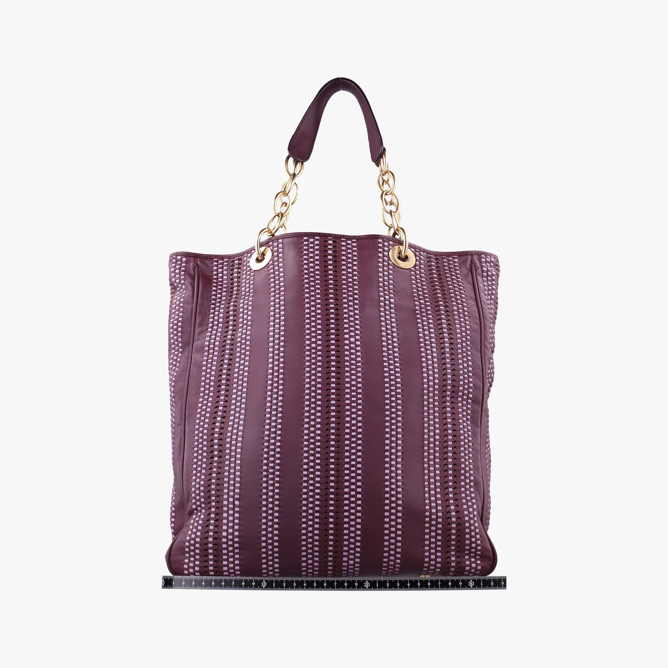 Pre-owned Christian Dior Soft Lady Dior Tote Purple Leather  handbag | stylenewstar