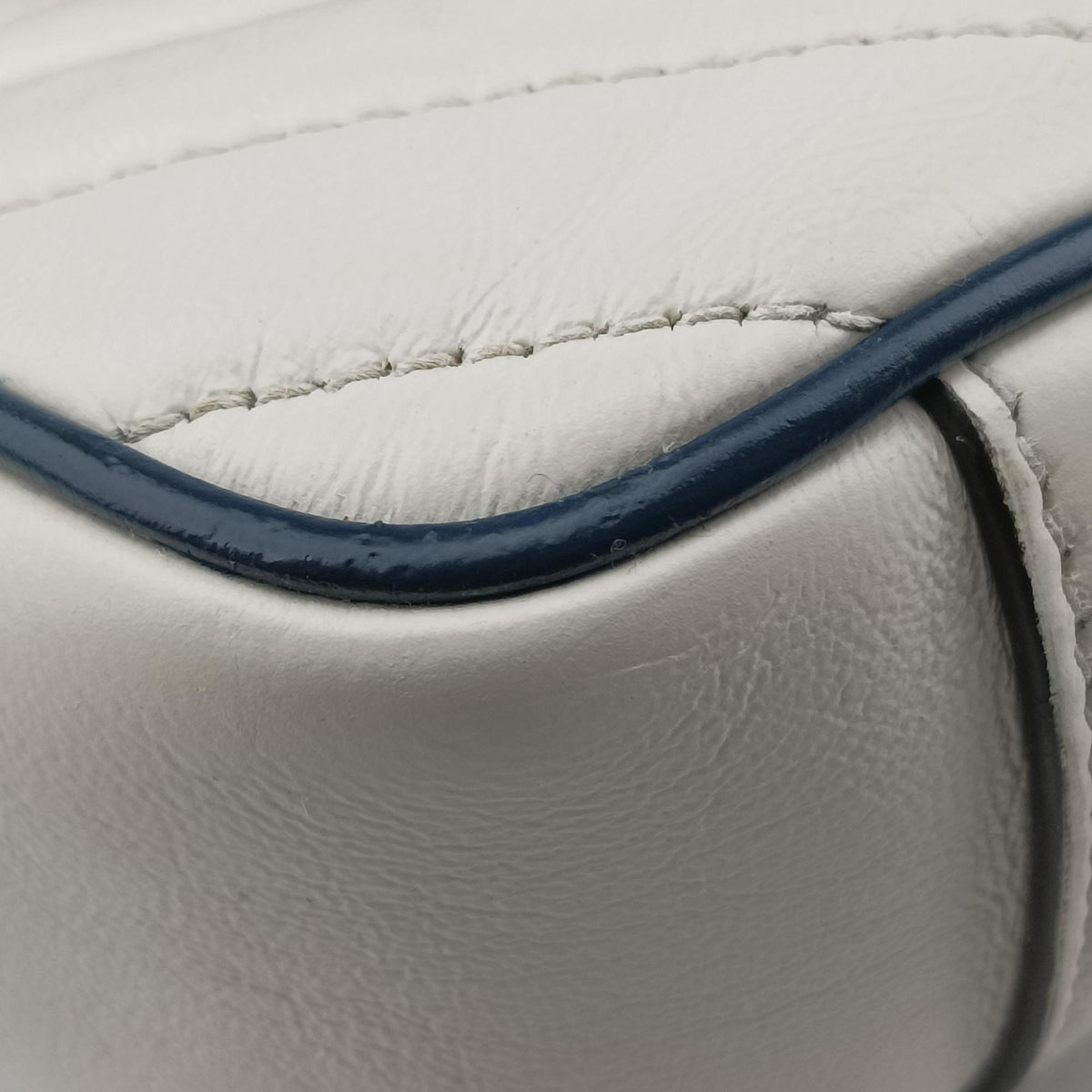 GG Marmont White×navy Leather 443497 F032499445GGマーモント ホワイト×ネイビー レザー 443497 F032499445