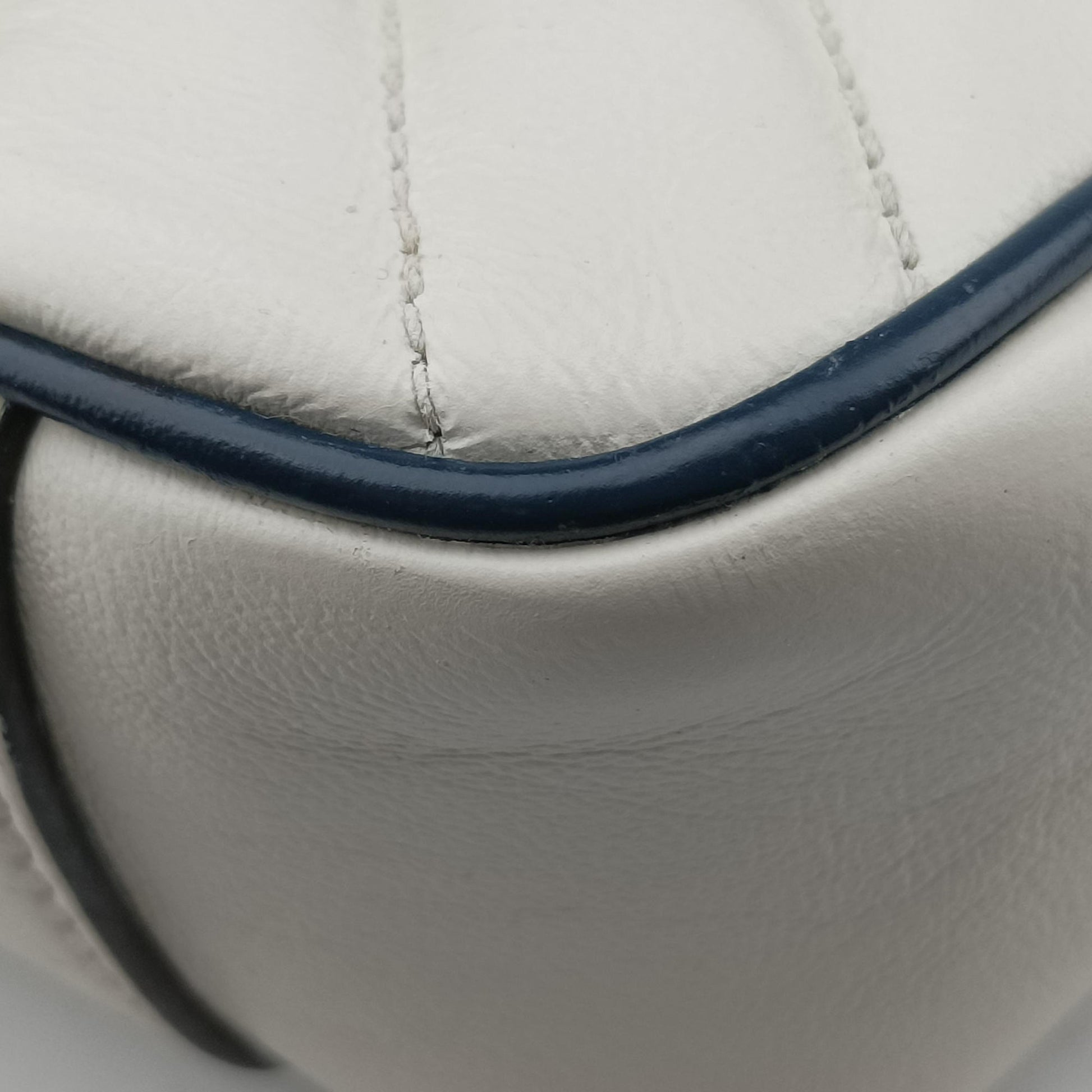 GG Marmont White×navy Leather 443497 F032499445GGマーモント ホワイト×ネイビー レザー 443497 F032499445