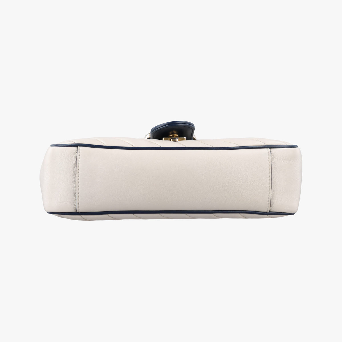 GG Marmont White×navy Leather 443497 F032499445GGマーモント ホワイト×ネイビー レザー 443497 F032499445