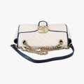 GG Marmont White×navy Leather 443497 F032499445GGマーモント ホワイト×ネイビー レザー 443497 F032499445