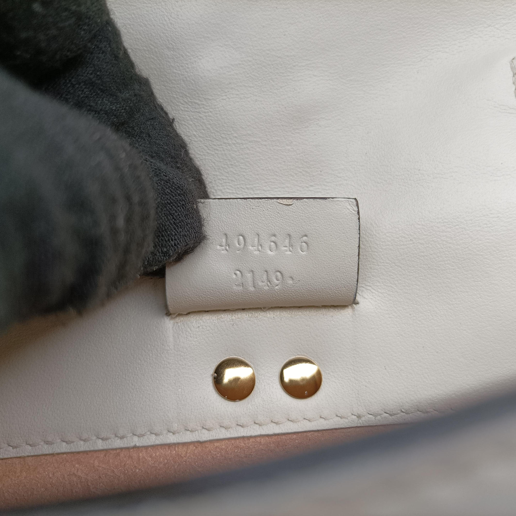 Pre-owned Gucci Sylvie Ivory×Navy×Red Leather 494646 shoulderbag | stylenewstar