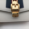 Pre-owned Gucci Sylvie Ivory×Navy×Red Leather 494646 shoulderbag | stylenewstar