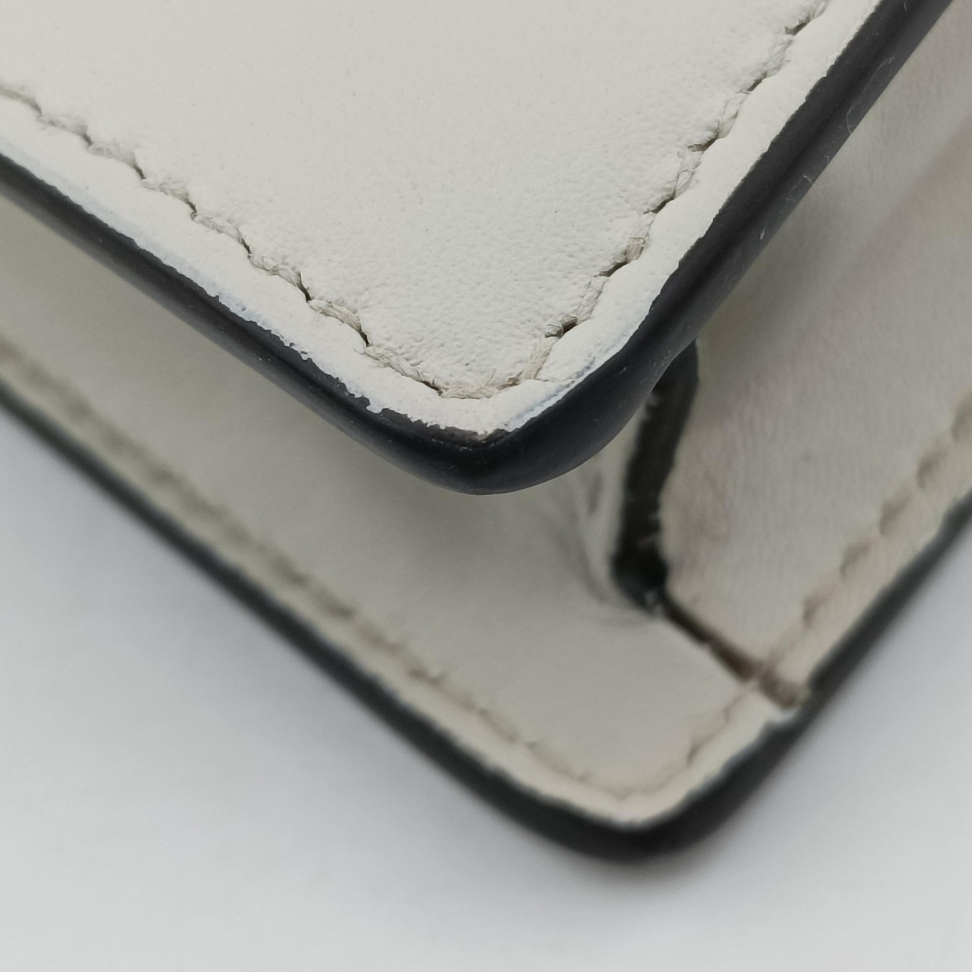Pre-owned Gucci Sylvie Ivory×Navy×Red Leather 494646 shoulderbag | stylenewstar