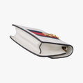 Pre-owned Gucci Sylvie Ivory×Navy×Red Leather 494646 shoulderbag | stylenewstar