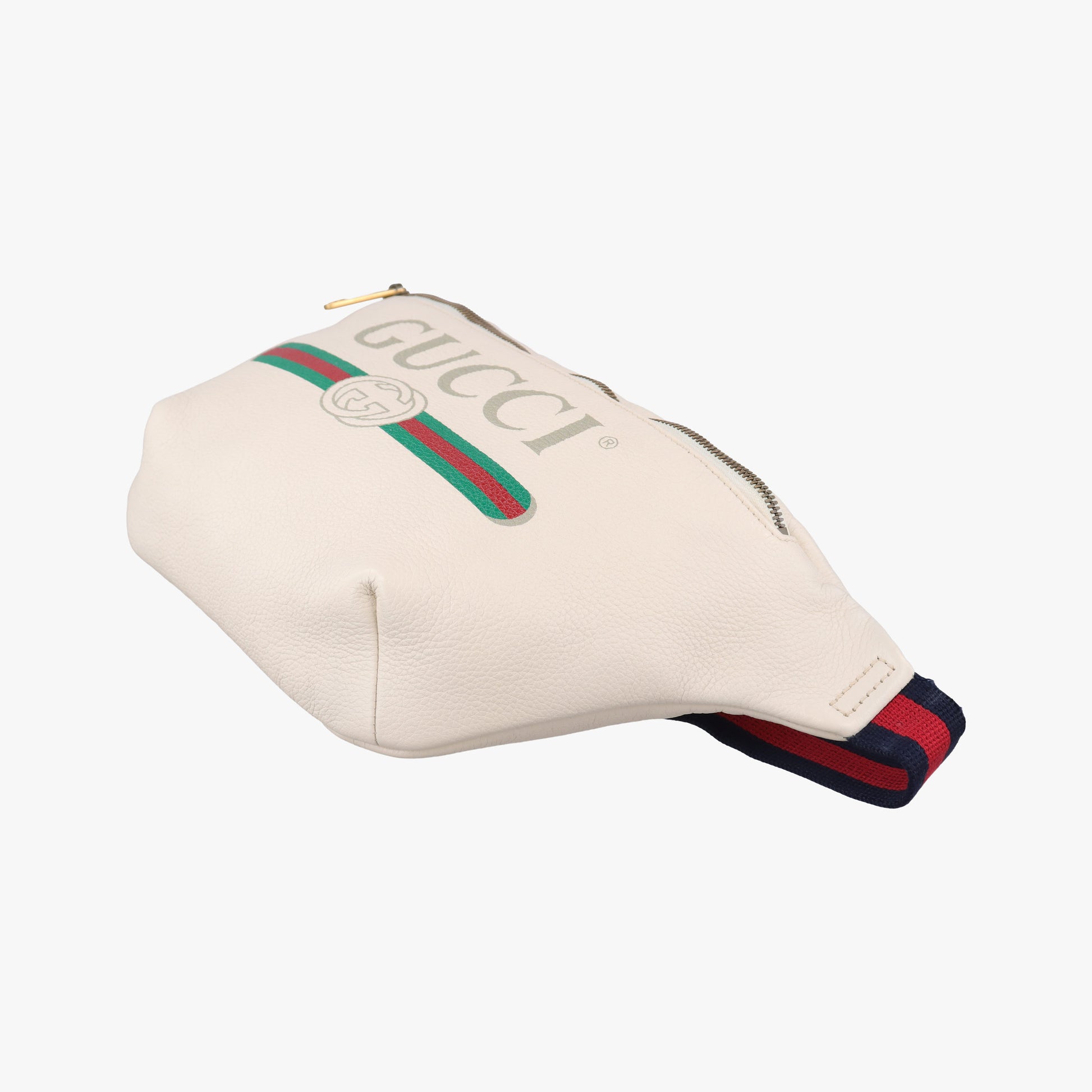 Vintage Gucci Print White Leather 530412 bum bag/waist bag | stylenewstar