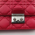 Pre-owned Christian Dior Cannage New Lock Red lambskin  shoulderbag | stylenewstar