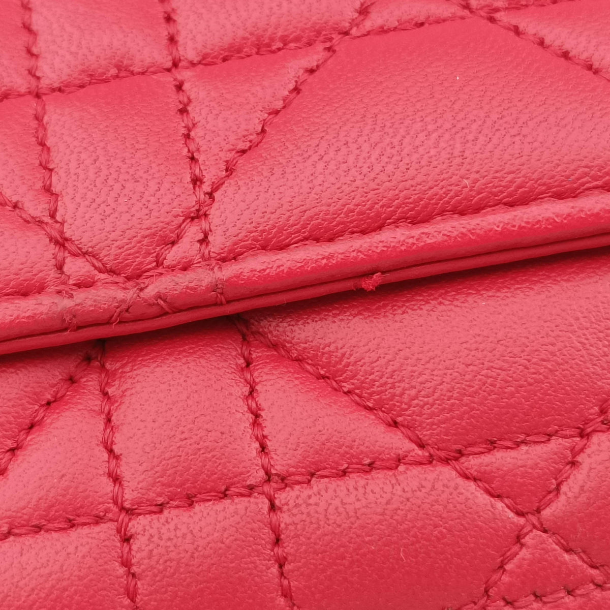 Pre-owned Christian Dior Cannage New Lock Red lambskin  shoulderbag | stylenewstar