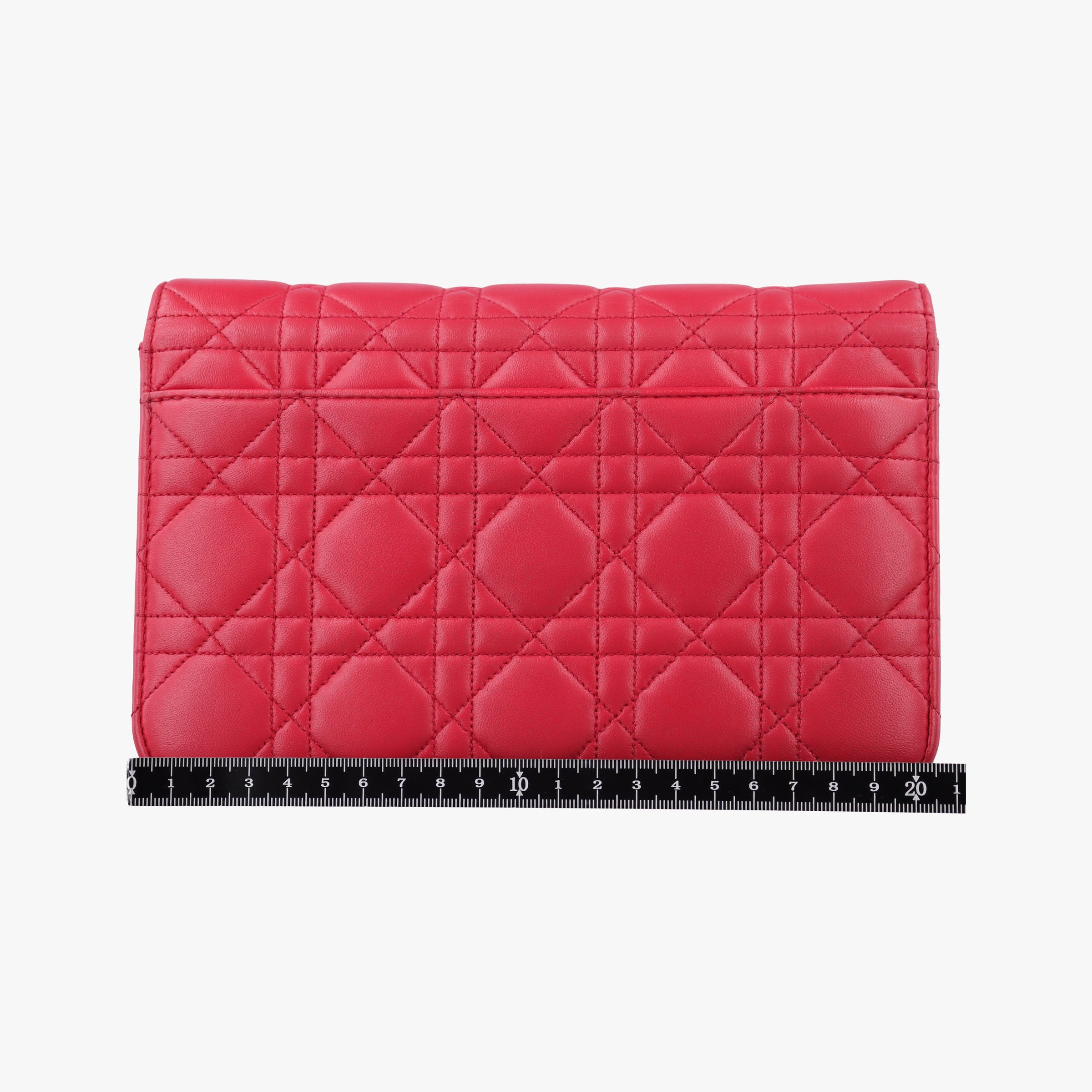 Pre-owned Christian Dior Cannage New Lock Red lambskin  shoulderbag | stylenewstar
