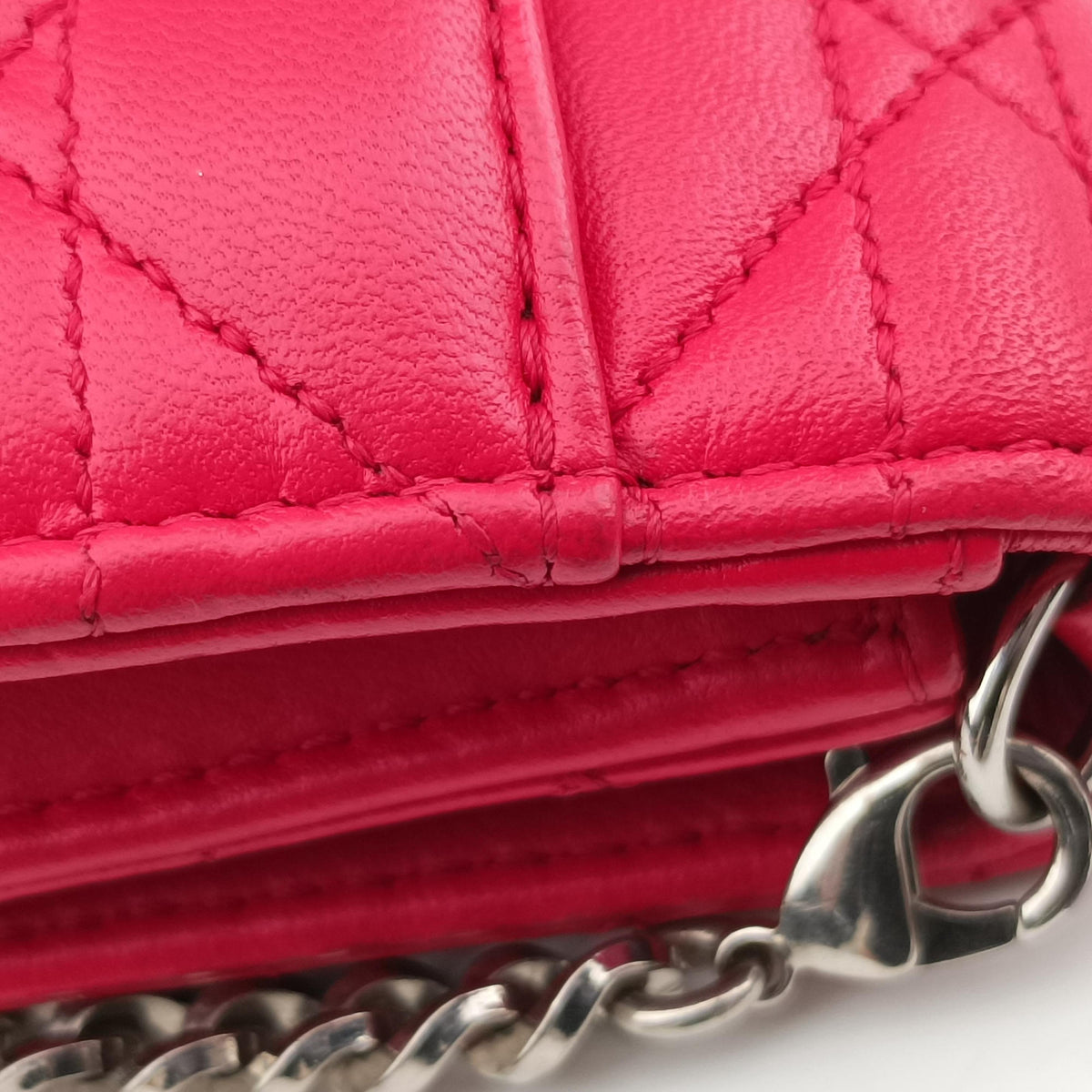 Pre-owned Christian Dior Cannage New Lock Red lambskin  shoulderbag | stylenewstar