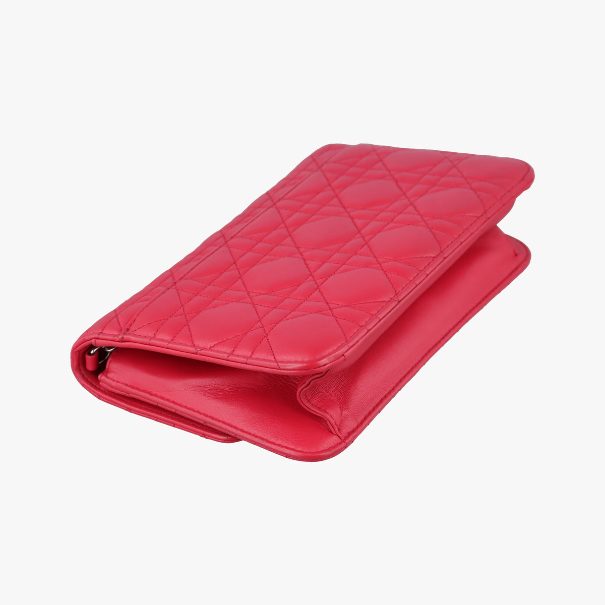 Pre-owned Christian Dior Cannage New Lock Red lambskin  shoulderbag | stylenewstar