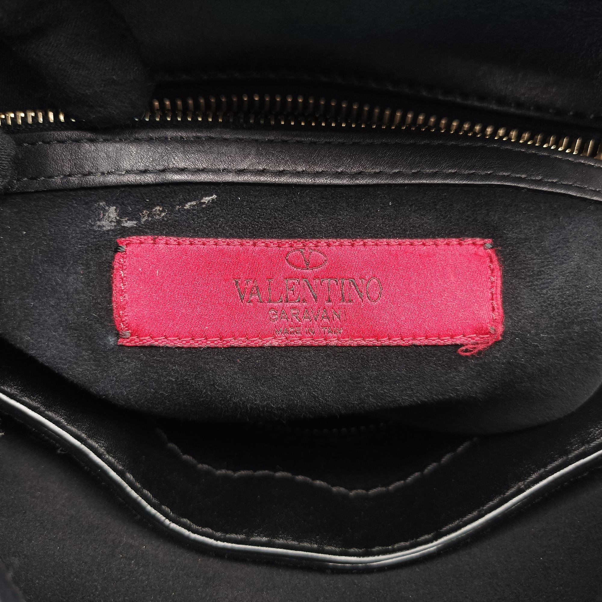 Pre-owned Valentino Buckle Strappy Satchel Black Leather  shoulderbag | stylenewstar