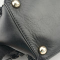 Pre-owned Valentino Buckle Strappy Satchel Black Leather  shoulderbag | stylenewstar