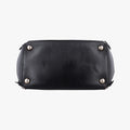 Pre-owned Valentino Buckle Strappy Satchel Black Leather  shoulderbag | stylenewstar