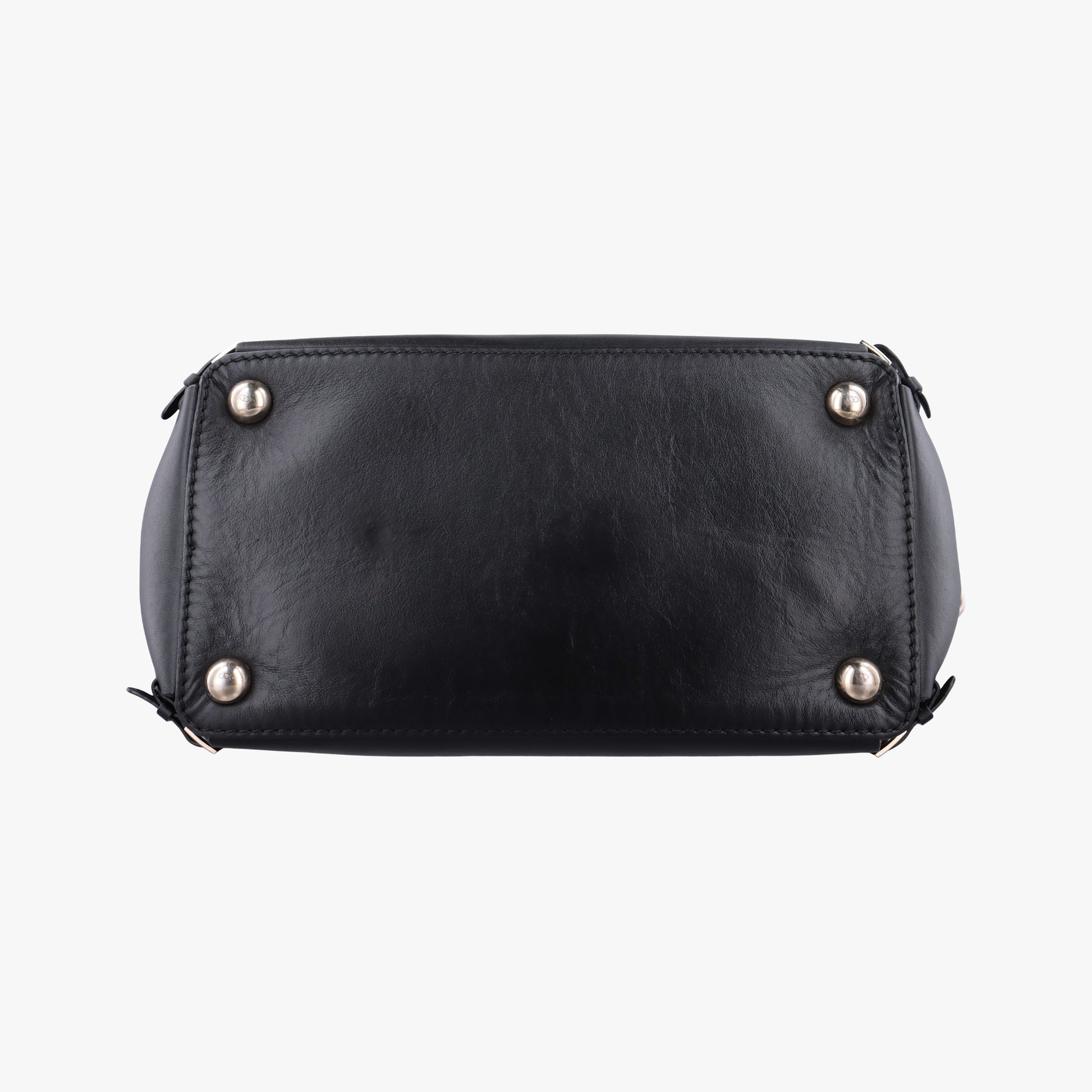 Pre-owned Valentino Buckle Strappy Satchel Black Leather  shoulderbag | stylenewstar