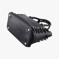 Pre-owned Valentino Buckle Strappy Satchel Black Leather  shoulderbag | stylenewstar