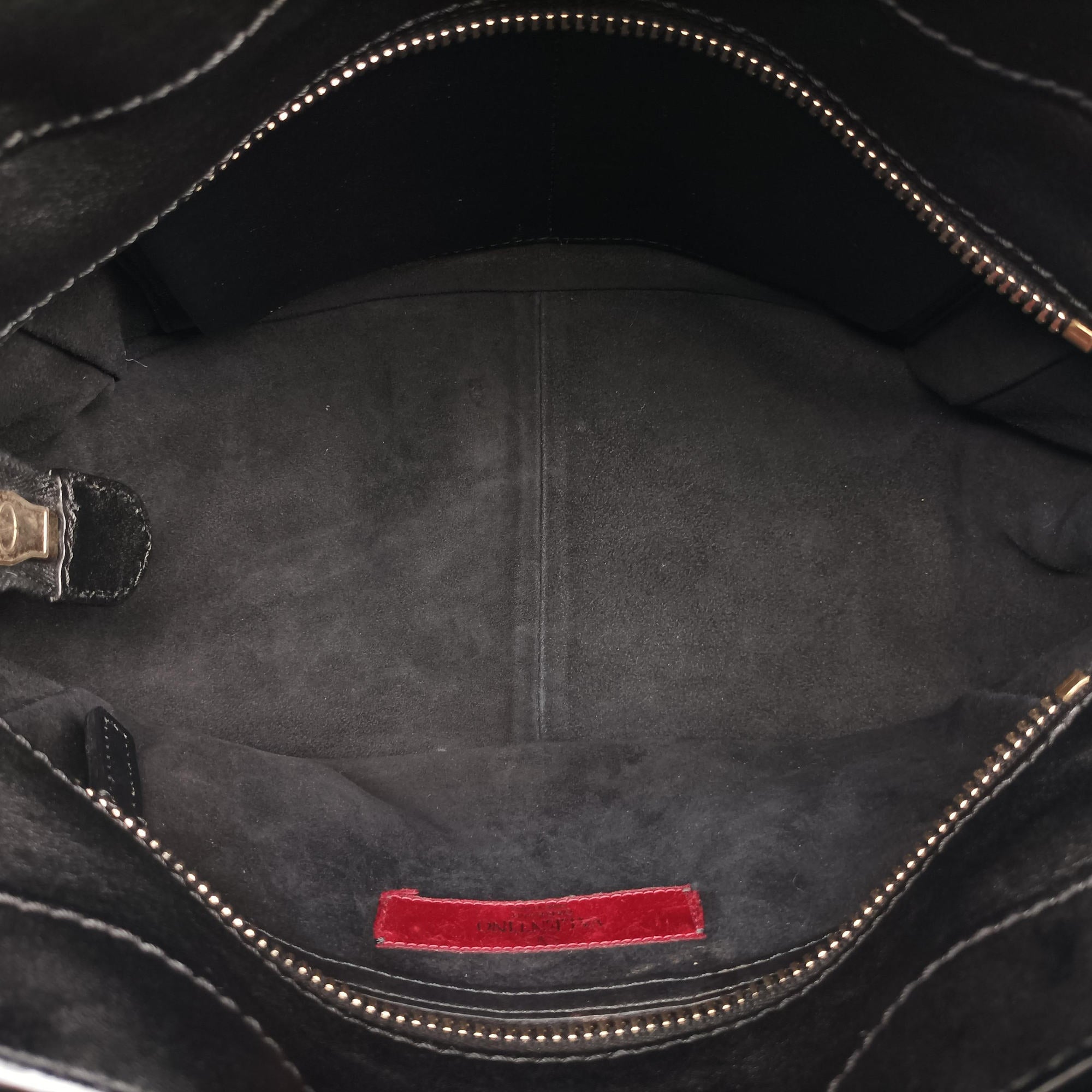 Pre-owned Valentino Buckle Strappy Satchel Black Leather  shoulderbag | stylenewstar