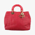 Pre-owned Christian Dior Soft Lady Dior Red lambskin  handbag | stylenewstar