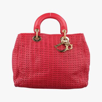 Pre-owned Christian Dior Soft Lady Dior Red lambskin  handbag | stylenewstar
