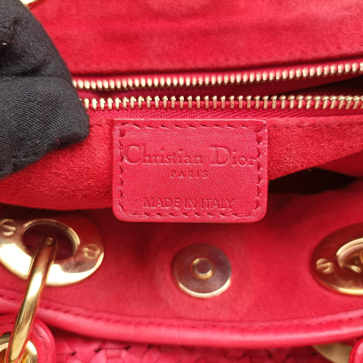 Pre-owned Christian Dior Soft Lady Dior Red lambskin  handbag | stylenewstar