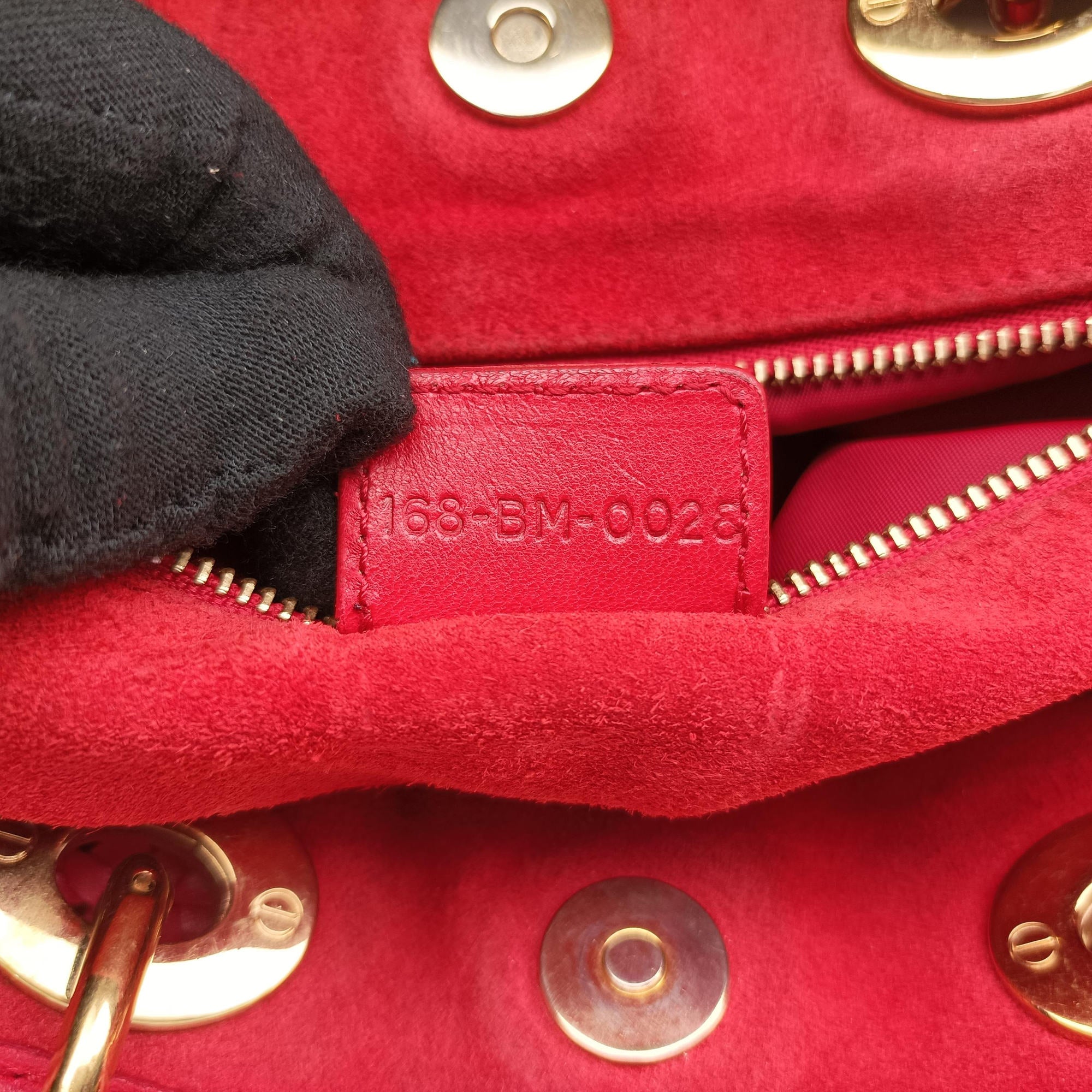 Pre-owned Christian Dior Soft Lady Dior Red lambskin  handbag | stylenewstar