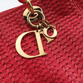 Pre-owned Christian Dior Soft Lady Dior Red lambskin  handbag | stylenewstar