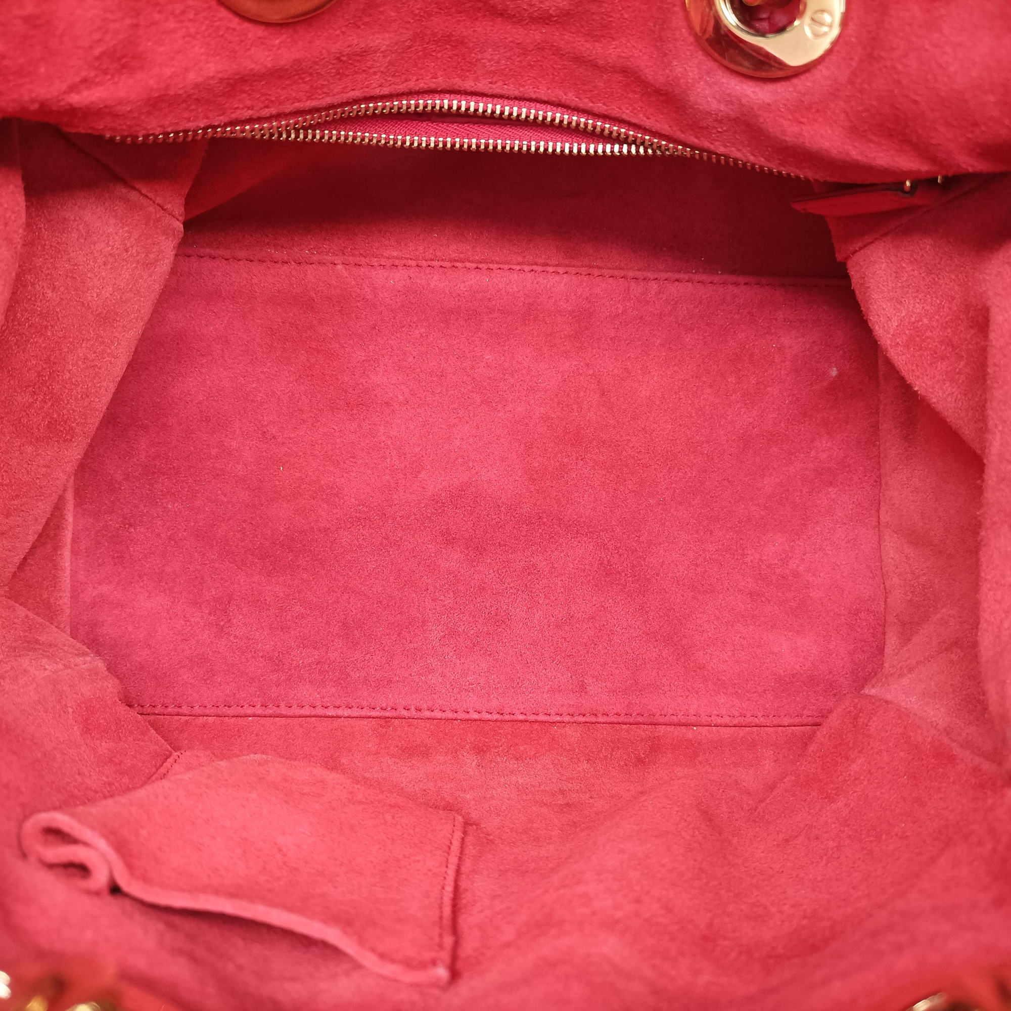 Pre-owned Christian Dior Soft Lady Dior Red lambskin  handbag | stylenewstar
