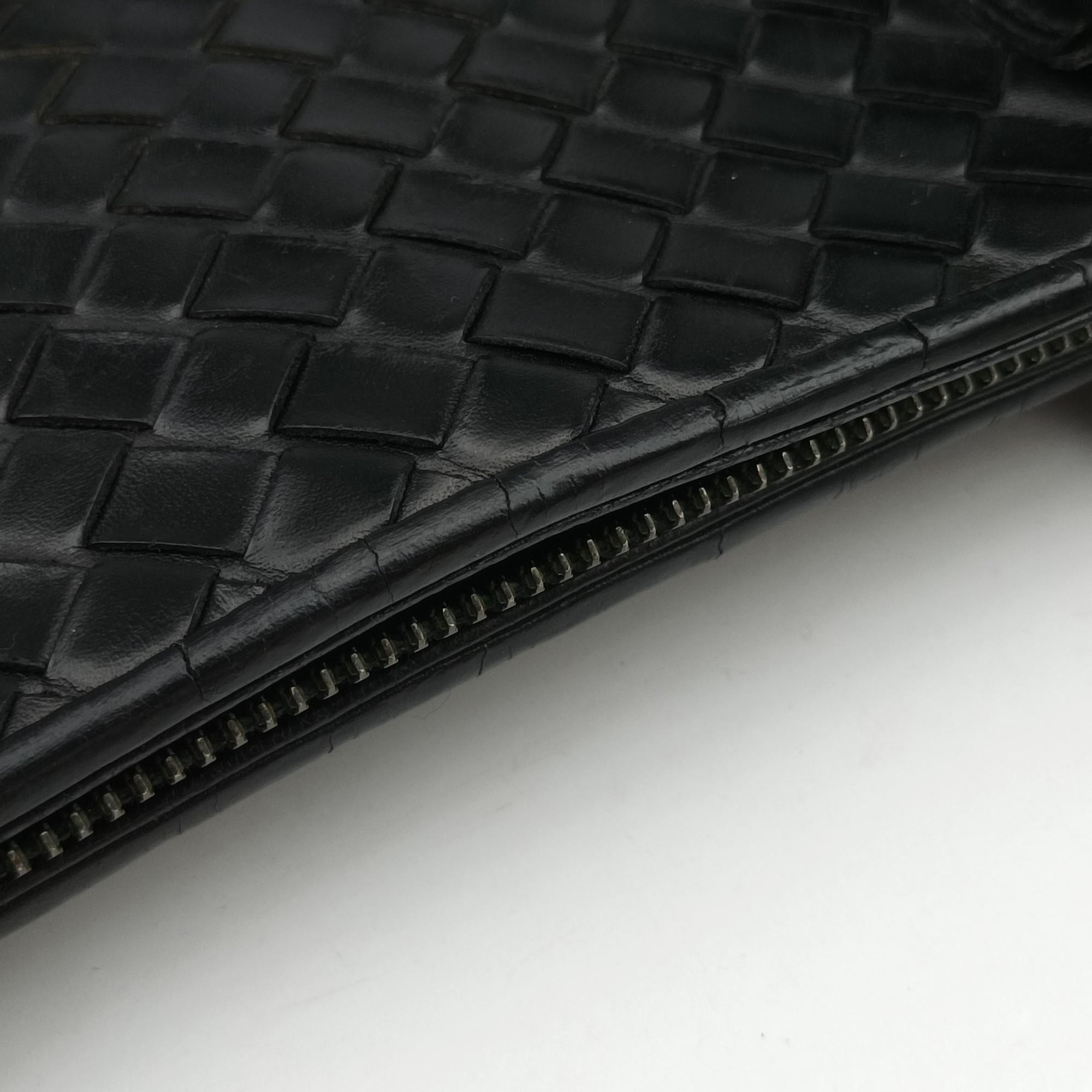 Pre-owned Bottega Veneta Intrecciato Black lambskin  handbag | stylenewstar