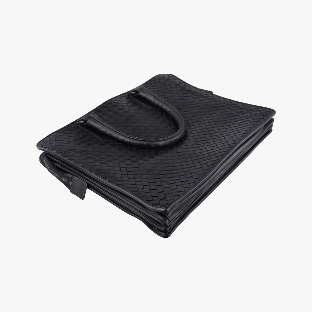 Pre-owned Bottega Veneta Intrecciato Black lambskin  handbag | stylenewstar