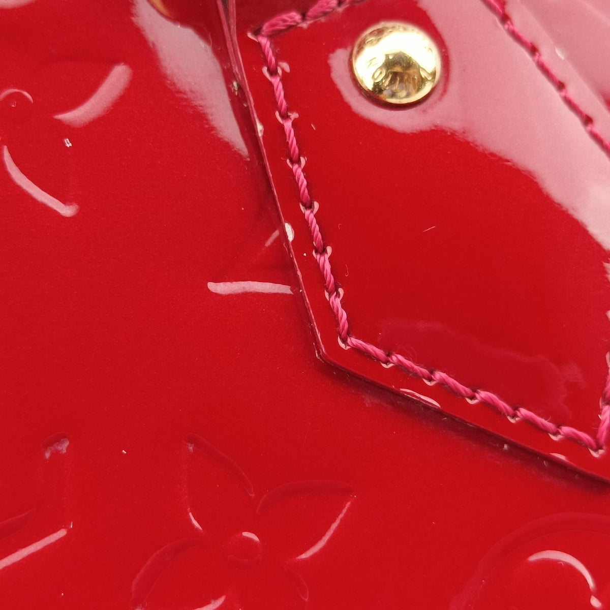 Pre-owned Louis Vuitton Alma BB CERISE Vernis M90174 shoulderbag | stylenewstar