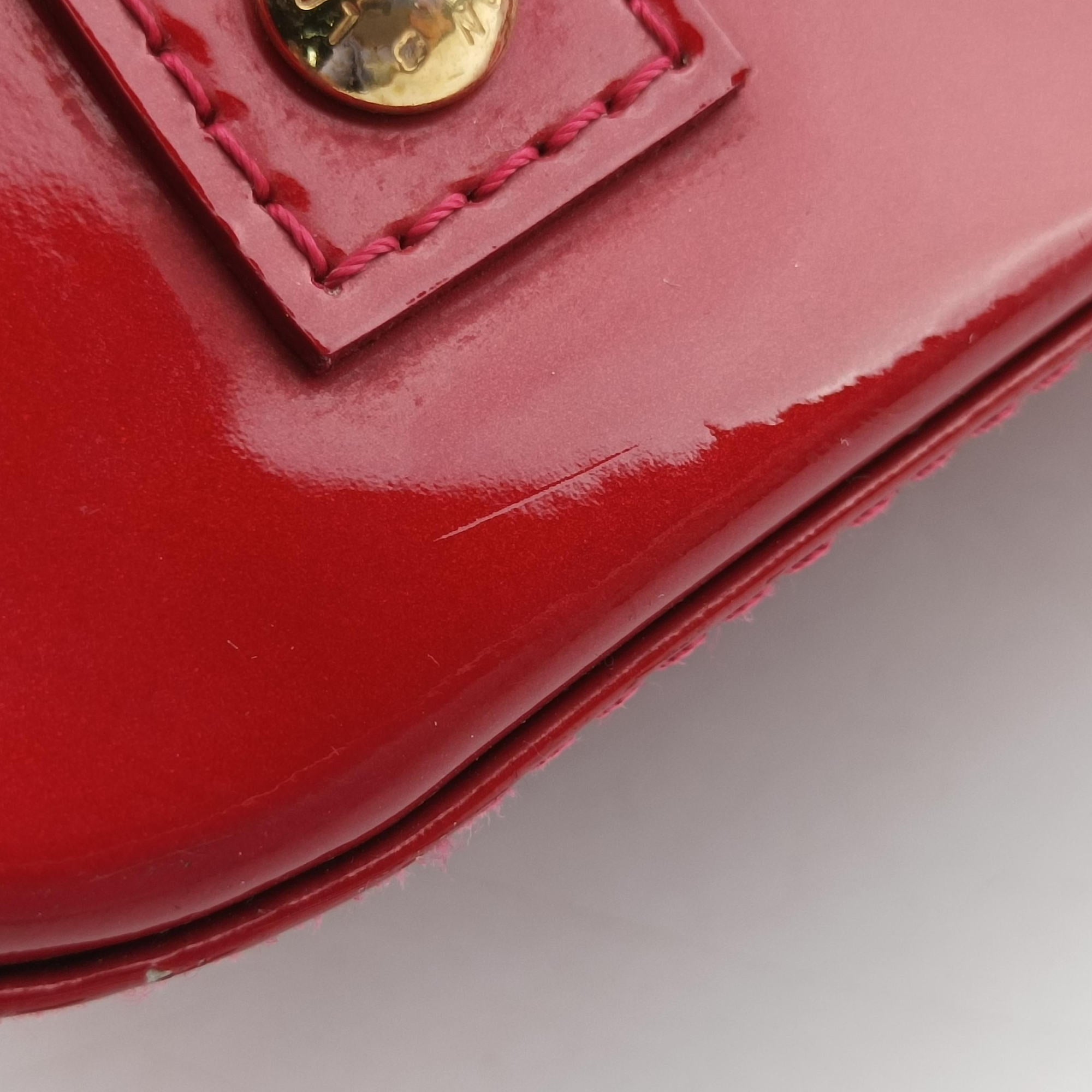 Pre-owned Louis Vuitton Alma BB CERISE Vernis M90174 shoulderbag | stylenewstar