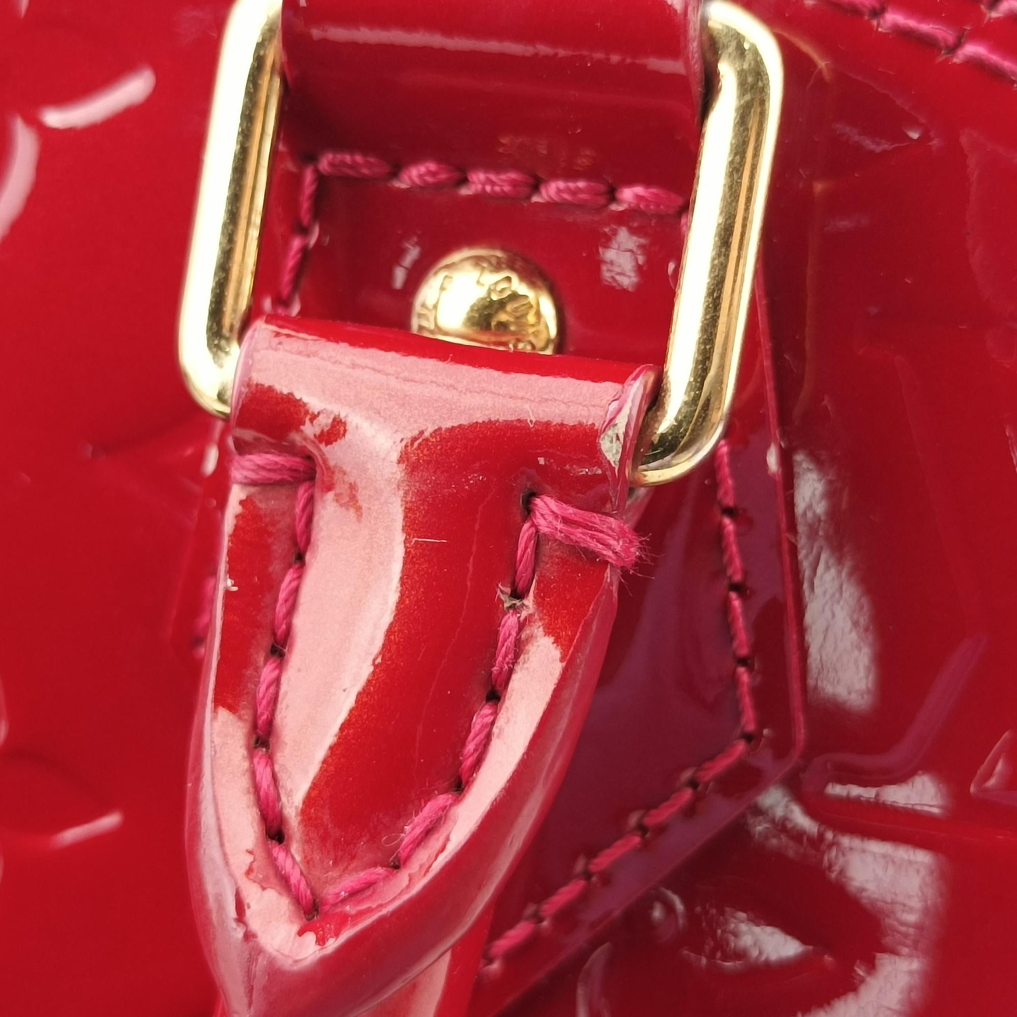 Pre-owned Louis Vuitton Alma BB CERISE Vernis M90174 shoulderbag | stylenewstar
