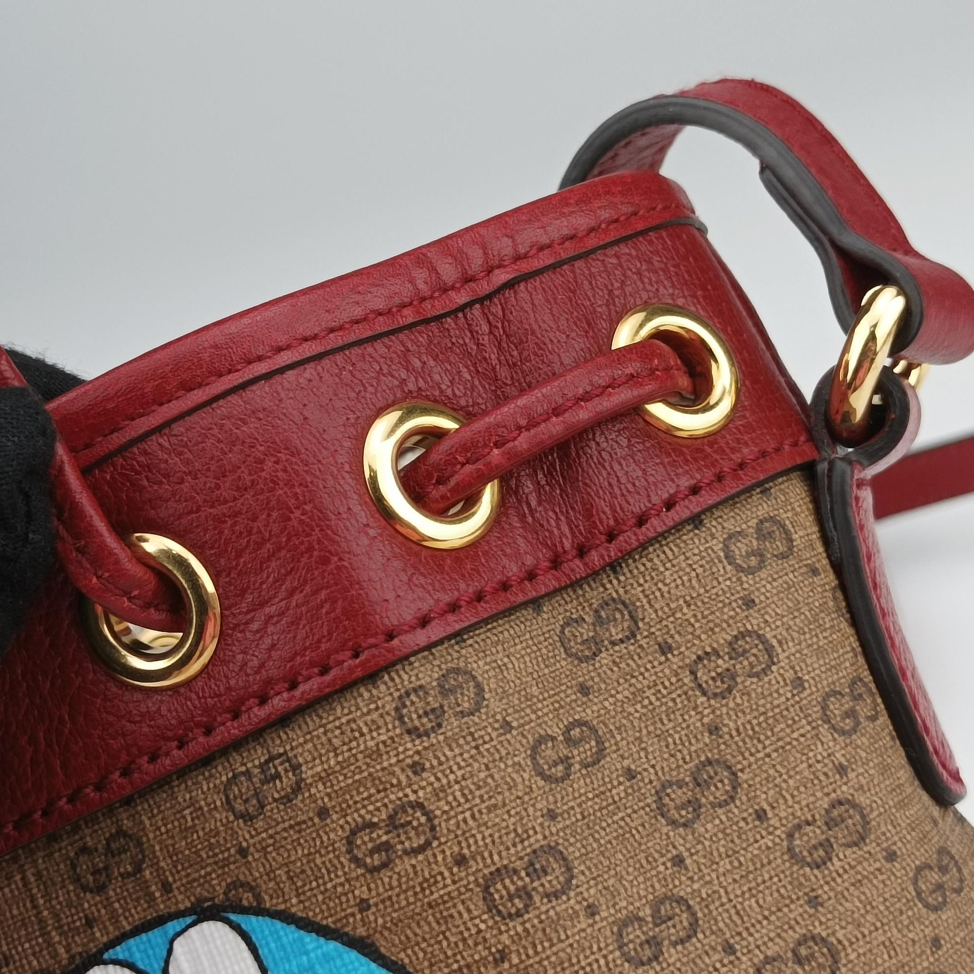 Doraemon collaboration Beige×Bordeaux×Multicolor PVC coated canvas×leather 647801 D034208203ドラえもんコラボ ベージュ×ボルドー×マルチカラー PVCコーティングキャンバス×レザー 647801 D034208203