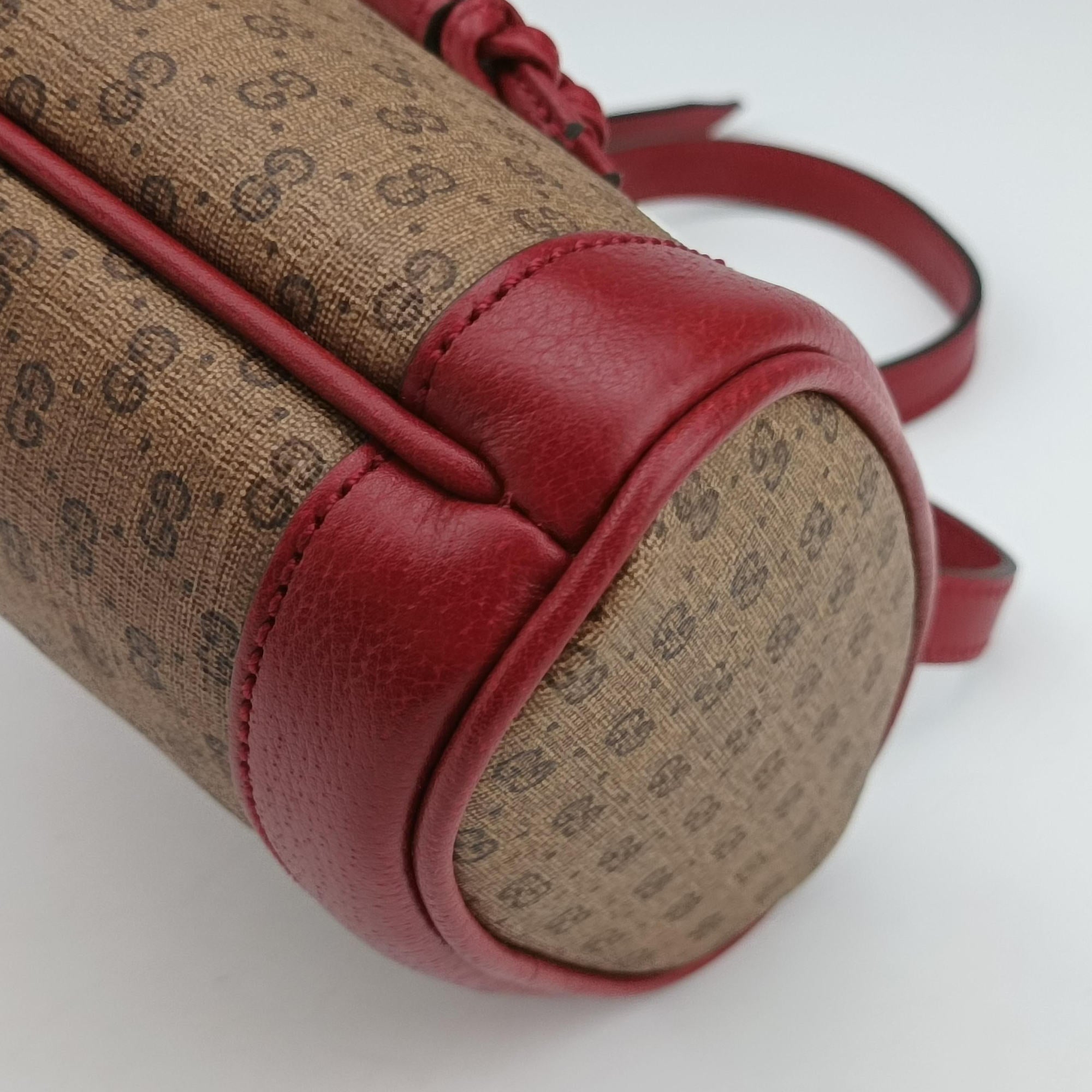 Doraemon collaboration Beige×Bordeaux×Multicolor PVC coated canvas×leather 647801 D034208203ドラえもんコラボ ベージュ×ボルドー×マルチカラー PVCコーティングキャンバス×レザー 647801 D034208203