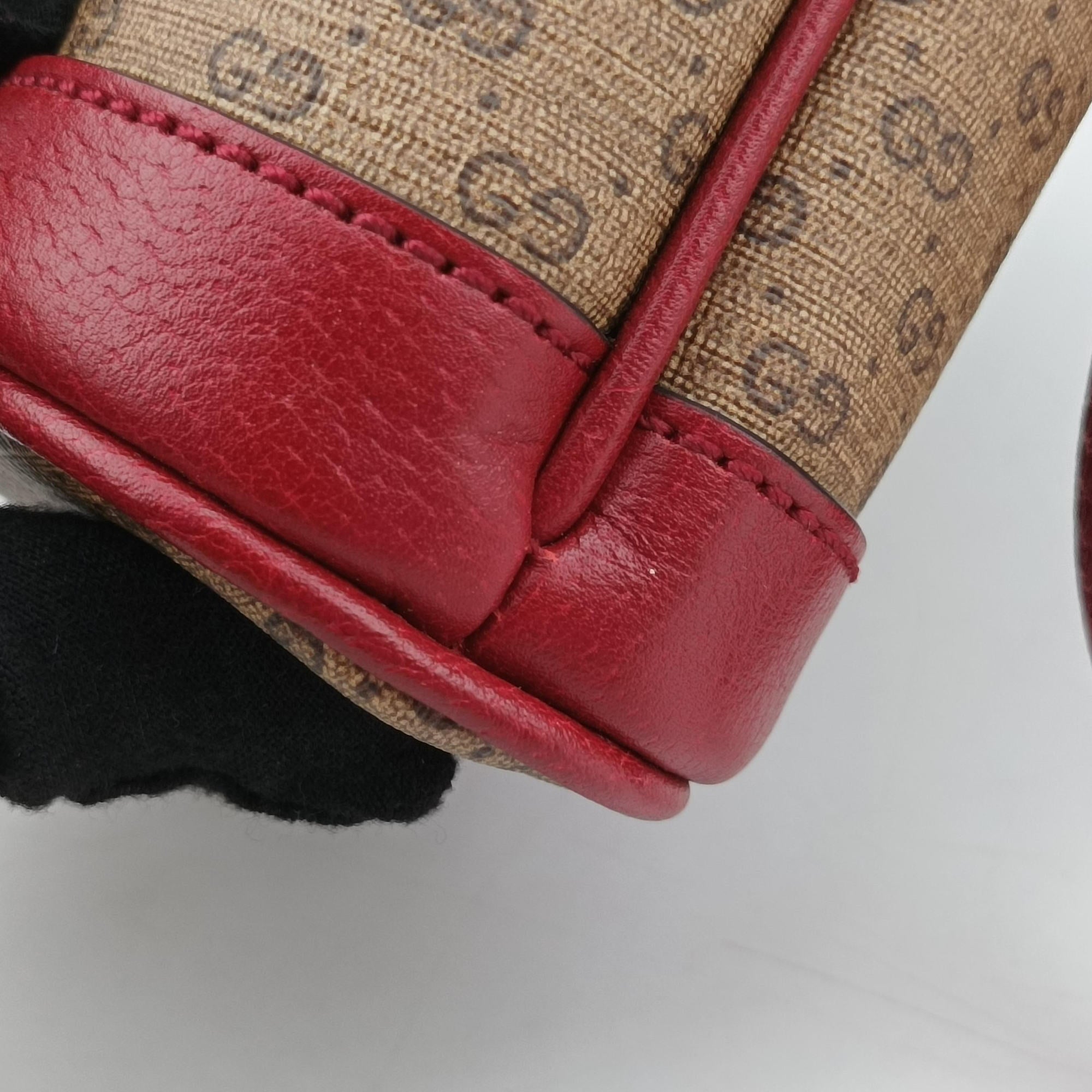 Doraemon collaboration Beige×Bordeaux×Multicolor PVC coated canvas×leather 647801 D034208203ドラえもんコラボ ベージュ×ボルドー×マルチカラー PVCコーティングキャンバス×レザー 647801 D034208203