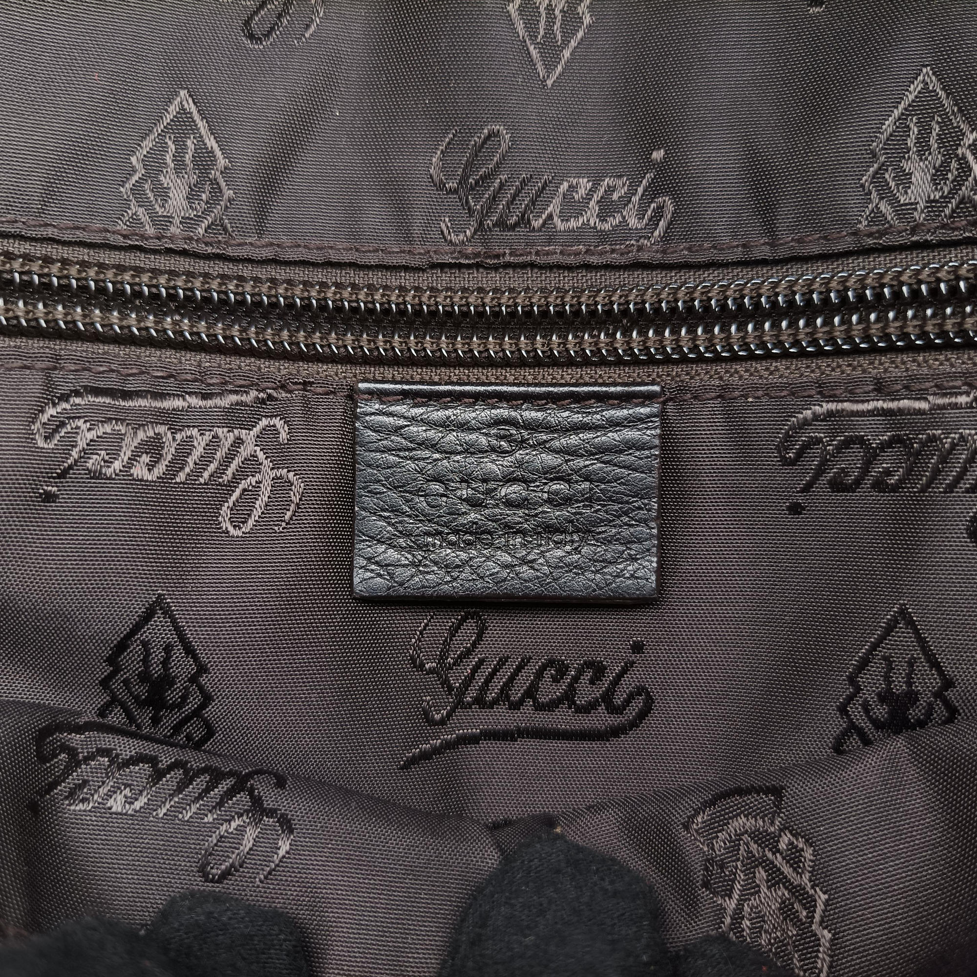 GG Imprime Messenger Black Leather 201448 G011880602GGインプリメ メッセンジャー ブラック レザー 201448 G011880602